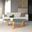 LeisureMod Imperial Natural Triangle Coffee Table
