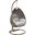 LeisureMod Light Grey Wicker Hanging Egg Swing Chair ESCBG-40LGR