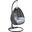 LeisureMod Light Grey Wicker Hanging Egg Swing Chair ESCCH-40LGR