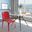 LeisureMod Murray Red Plastic Dining Chair