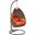 Wicker Hanging Egg Swing Chair In Orange/Brown