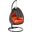 Wicker Hanging Egg Swing Chair In Orange/Black