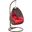 Wicker Hanging Egg Swing Chair In Red/Brown