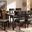 Lenoir Modern And Contemporary Grey Fabric Upholstered Espresso Brown Finished Wood 7-Piece Dining Set