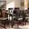 Lenoir Modern And Contemporary Sand Fabric Upholstered Espresso Brown Finished Wood 7-Piece Dining Set