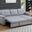 Lexi 83.5 Inch Vegan Leather Reversible Sleeper Sectional Sofa with Storage Chaise In Gray