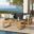 Lirienne 2-Piece Outdoor Patio Aluminum Faux Wood Furniture Set In Charcoal and Natural