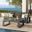 Lirienne 2-Piece Outdoor Patio Aluminum Furniture Set In Smoke
