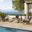 Lirienne 4-Piece Outdoor Patio Aluminum Faux Wood Furniture Set In Charcoal and Natural