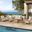 Lirienne 4-Piece Outdoor Patio Aluminum Faux Wood Furniture Set In Ivory and Natural