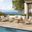 Lirienne 4-Piece Outdoor Patio Aluminum Faux Wood Furniture Set In Ivory and Natural
