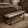 Lodge and Loft Upholstered Bench In Ivory Cream and Dark Oak
