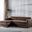 Loft Upholstered Convertible Sectional with Storage In Brown