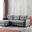 Loft Upholstered Convertible Sectional with Storage In Gray