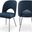 Logan Vegan Leather Dining Chair Set of 2 In Navy