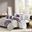 Lola Cotton Queen Printed Duvet 6 Piece Set In Purple