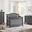 London Lane Convertible Kids Bedroom Set In Arctic Gray