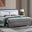 Lorana Teddy Fabric LED Bedroom Set In Gunmetal Gray