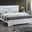 Lorana Teddy Fabric LED Bedroom Set In Sparkling White