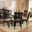 Lore Modern and Contemporary Sand Fabric Upholstered and Dark Brown Finished Wood 7-Piece Dining Set