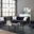 Lori Black Velvet Tuxedo Arm Living Room Set