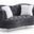 Lori Grey Velvet Tuxedo Arm Loveseat