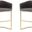 Louvre Counter Stool in Grey and Titanium Gold (Set of 2)