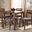 Lovy Modern And Contemporary Gray Fabric Upholstered Dark Walnut-Finished 5-Piece Wood Dining Set