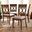 Lucie Modern and Contemporary Grey Fabric Upholstered and Walnut Brown Finished Wood 4-Piece Dining Chair Set