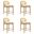 Lucio Counter Height Bar Stool Set of 4 In Amber Glow and White