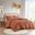 Lucy Clip Jacquard 2 Piece Twin/Twin XL Duvet Cover Set In Rust
