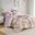 Luna Floral 5 Piece Twin Comforter Set with Bed Sheets In Taupe