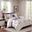Luna Polyester Microfiber Printed 6 Piece Full Coverlet Set In Taupe