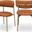 Lupita Vegan Leather Dining Chair Set of 2 In Cognac and Brushed Gold