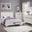 Luster White And Silver Glitter Storage Platform Bedroom Set