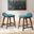 Lyncott Blue And Brown Upholstered Barstool Set Of 2