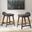 Lyncott Charcoal And Brown Upholstered Barstool Set Of 2