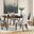 Lyncott Dining Room Set With Light Gray Chairs
