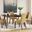 Lyncott Dining Room Set With Mustard Chairs