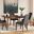 Lyncott Extension Dining Room Set In Brown and Charcoal