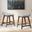 Lyncott Light Gray And Brown Upholstered Barstool Set Of 2