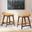Lyncott Mustard And Brown Upholstered Barstool Set Of 2