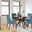 Lyncott Round Dining Room Set With Blue Chairs