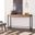 Macen Console In Weathered Gray Oak With Black