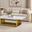 Magda Occasional Table Set In White Marble and Gold Stainless Steel Base