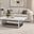 Magda Occasional Table Set In White Marble and Stainless Steel Base