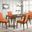 Maggie Dining Room Set In Walnut And Terra Cotta