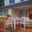 Maine White Light Gray 5 Piece Outdoor Patio Dining Set EEI-1747-WHI-LGR-SET