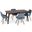 Malden/Draper 5-Piece Dining Set In Denim Blue