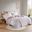 Malea Shaggy Faux Fur 2 Piece Twin/Twin XL Comforter Mini Set In Pink and White